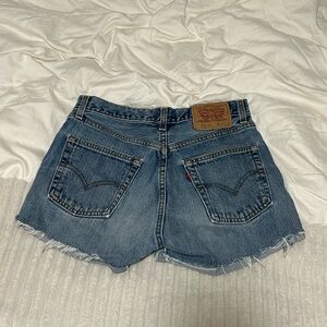 Vintage Levi’s High Waisted Distressed Jean Shorts